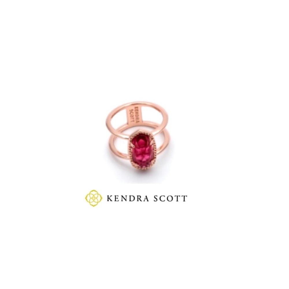 NEW Kendra Scott Rose Gold Elyse Ring - Berry